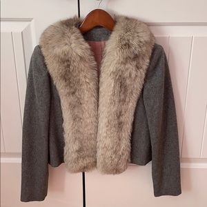 Jaywein New York Real Fur Collar and Wool Jacket